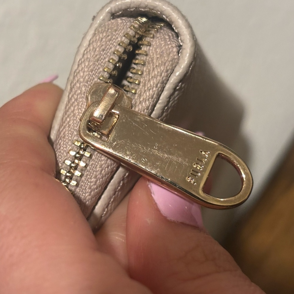 Furla Beige Textured Wallet - Picture 3 of 16